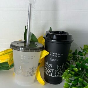 Starbucks Reserve Empire State Coffee Black and Frosted Tumbler Duo